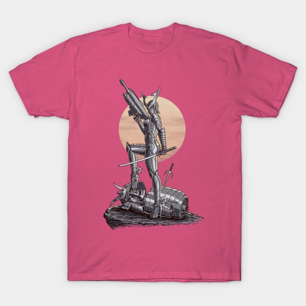 Sexy Ninja Robot T-Shirt by Moutchy